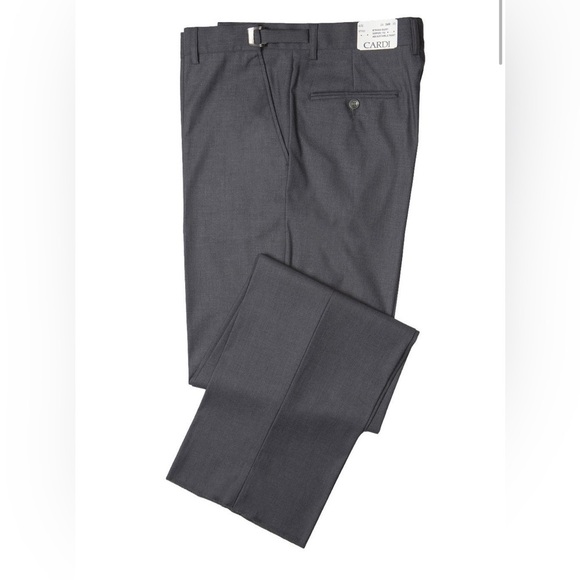 Dark Grey Tuxedo Pants Charcoal Steel Gray Cardi International 33 34 35 Regular - Picture 1 of 2